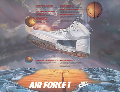 Nike Air Force 1 διαφήμιση 80s