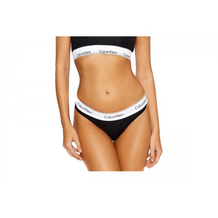 Calvin Klein Modern Cotton Γυναικείο Εσώρουχο String Μαύρο, Λευκό