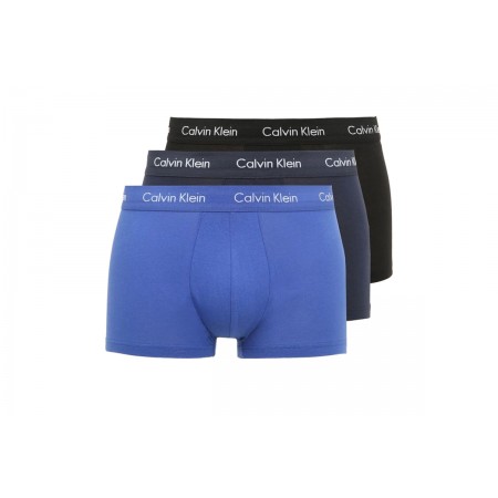 Calvin Klein Cotton Stretch Low Rise Trunk Εσώρουχο Boxer Ανδρικό 3-Τεμάχ 