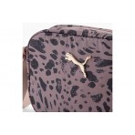 Puma Pop Γυναικείο Animal Print Τσαντάκι Χιαστί - Ώμου Καφέ, Μαύρο 1L