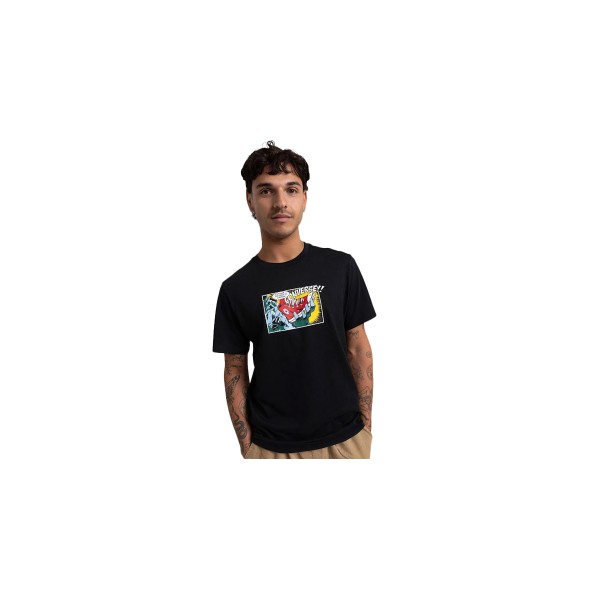 Converse Comic Ανδρικό Κοντομάνικο T-Shirt Μαύρο (10025978-A01)