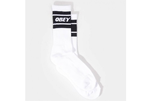 Obey Cooper Ii Κάλτσες Ψηλές 1 Ζευγάρι (100260093 WHITE-BLACK)