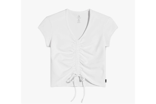Converse Drawstring Ruched Crop Top Κοντομάνικο Γυναικείο (10027398-A03)