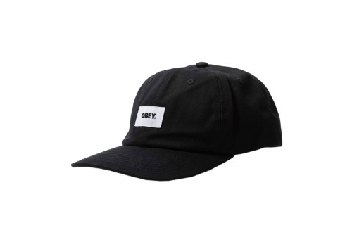 Obey Bold Label Organic 6 Panel Καπέλο Strapback (100580256 BLACK)