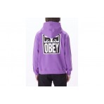 Obey Eyes Icon Ανδρικό Φούτερ Με Κουκούλα Μωβ