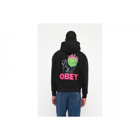 Obey World In Flames Premium Hoodie Ανδρικό 