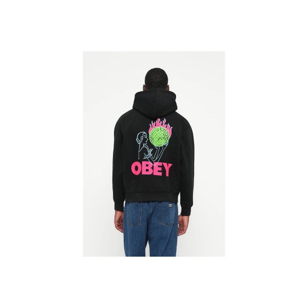 Obey World In Flames Premium Hoodie Ανδρικό (112844236 BLACK)