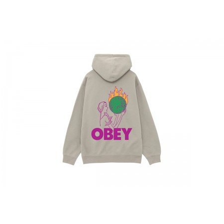 Obey World In Flames Premium Hoodie Ανδρικό 