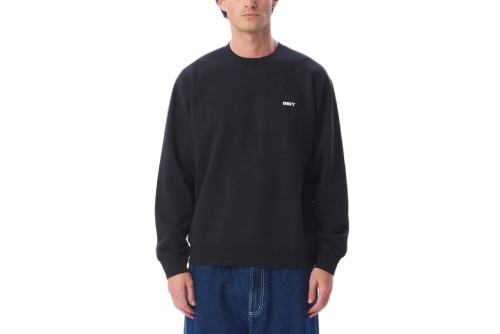 Obey Bold Crew Fleece Μπλούζα Με Λαιμόκοψη Ανδρική (112862349 BLACK)