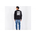 Obey Eyes Icon Crew Fleece  Μπλούζα Με Λαιμόκοψη Ανδρική (112863126 BLACK)