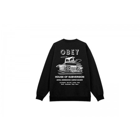 Obey House Of Subversion Premium Μπλούζα Με Λαιμόκοψη Ανδρική 