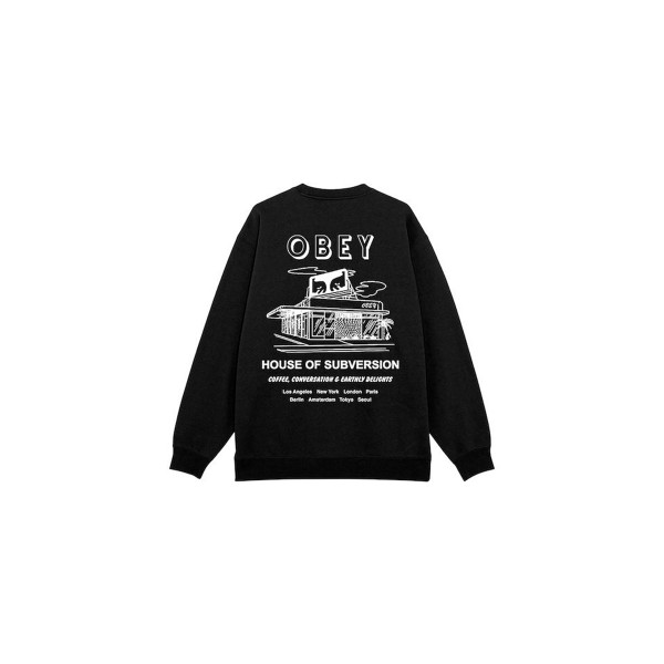 Obey House Of Subversion Premium Μπλούζα Με Λαιμόκοψη Ανδρική (112864195 BLACK)