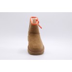Ugg Classic Mini Zipper Tape Logo Γυναικεία Μποτάκια Καφέ