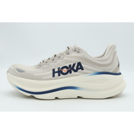 Hoka One One Bondi 9 Ανδρικά Αθλητικά Παπούτσια για Τρέξιμο Γκρι Ανοιχτό, Μπλε, Λευκά