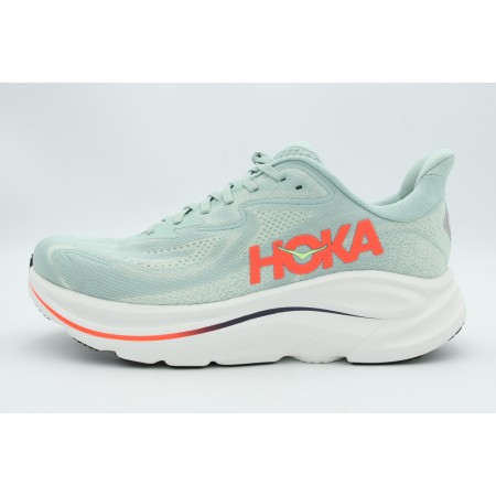 Hoka One One Clifton 10 Ανδρικά Αθλητικά Παπούτσια για Τρέξιμο Μέντα, Πορτοκαλί, Λευκά