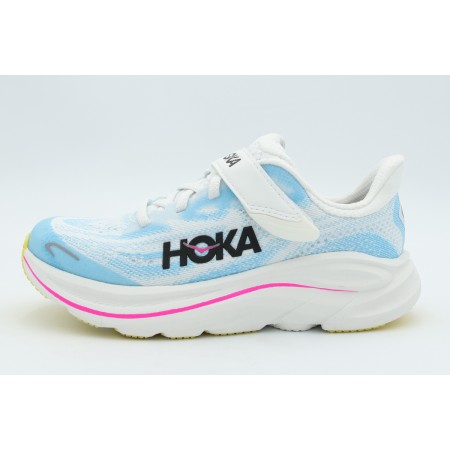 Hoka One One Clifton 10 Παιδικά Αθλητικά Παπούτσια για Τρέξιμο Λευκά, Γαλάζια, Φούξια