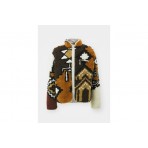 Obey Moroccan Rug Ανδρικό Sherpa Μπουφάν Καφέ, Μπεζ