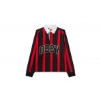 Obey Landon Stripe Μπλούζα Μακρυμάνικη Polo Ανδρική (131040060 BLACK MULTI)