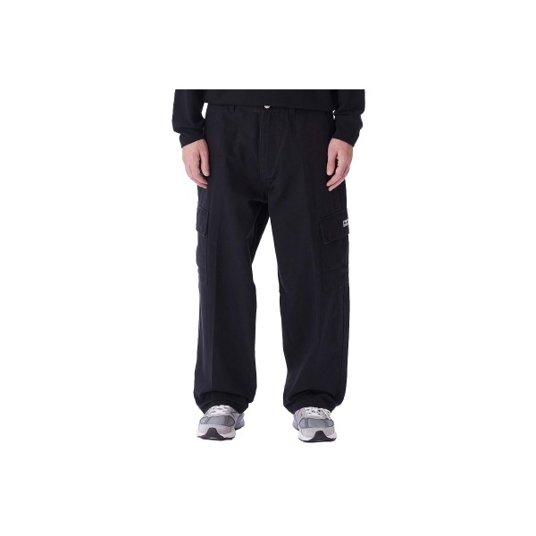 Obey Bigwig Baggy Twill Cargo Pant Παντελόνι Cargo Ανδρικό (142020217 BLACK)