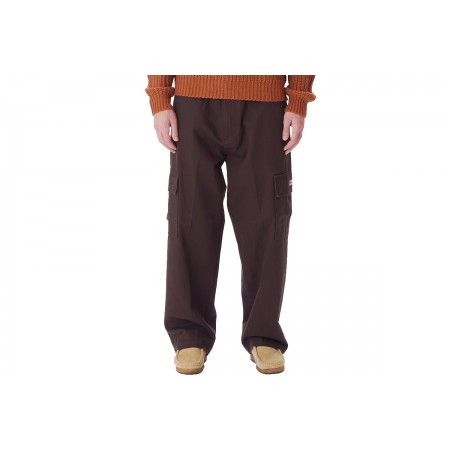 Obey Bigwig Baggy Twill Cargo Pant Παντελόνι Cargo Ανδρικό (142020217 JAVA BROWN)