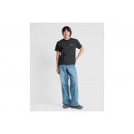 Obey Icon Stencil Flame Ανδρικό Κοντομάνικο T-Shirt Μαύρο