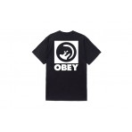 Obey Bold Eye Ανδρικό Κοντομάνικο T-Shirt Μαύρο