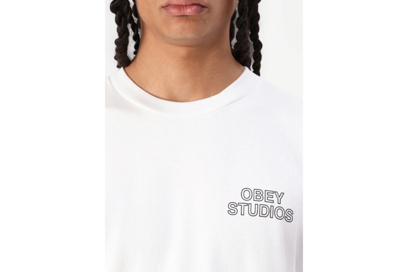 Obey Studios Palette Ανδρικό Κοντομάνικο T-Shirt Λευκό