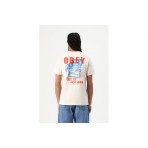 Obey Printing Press Make Art Ανδρικό Κοντομάνικο T-Shirt Εκρού