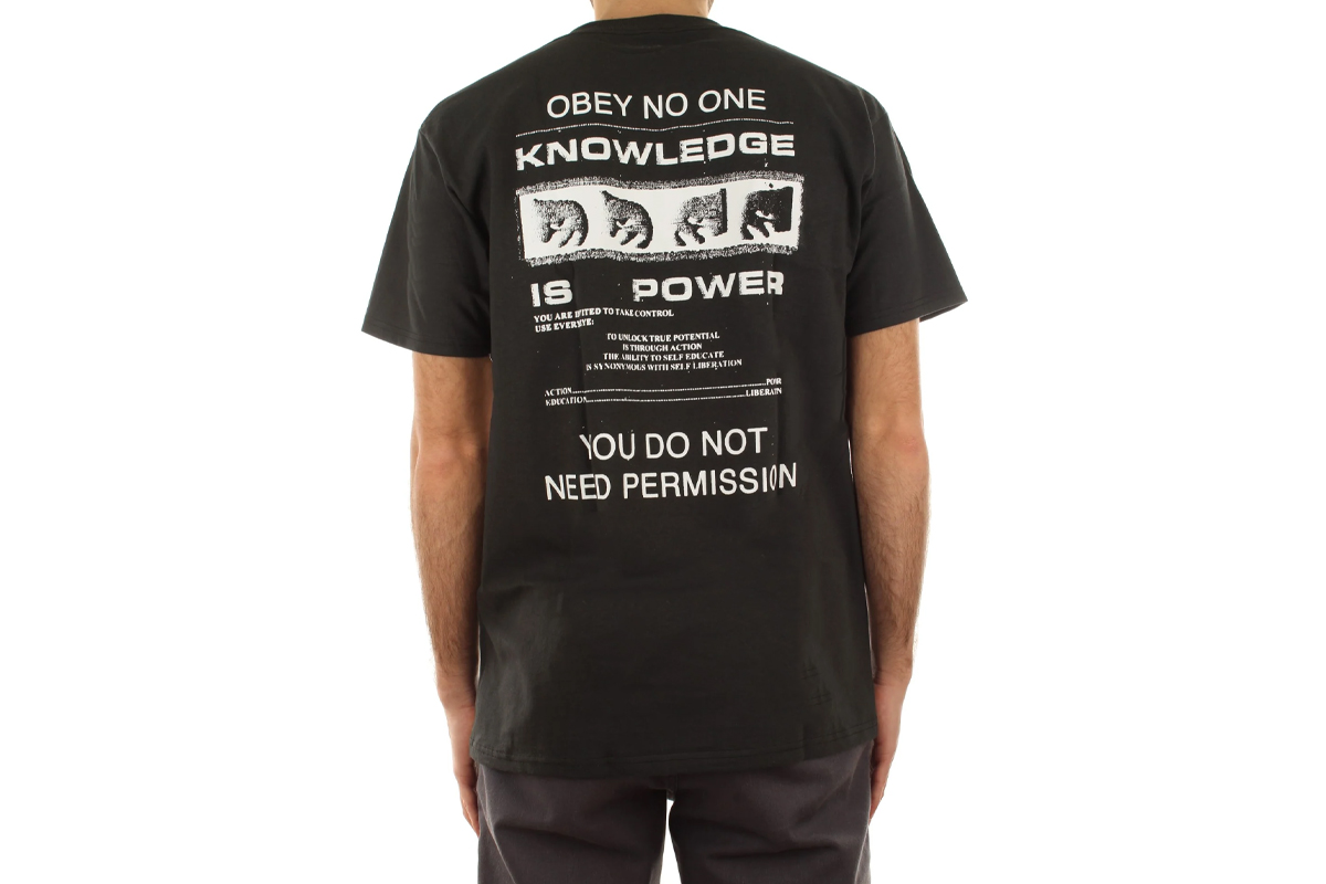 Obey Permission Ανδρικό Κοντομάνικο T-Shirt Μαύρο
