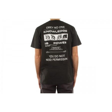 Obey Permission Ανδρικό Κοντομάνικο T-Shirt Μαύρο