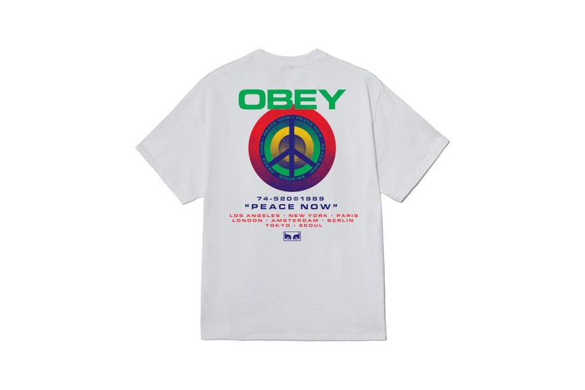 Obey Peace Target Ανδρικό Κοντομάνικο T-Shirt Λευκό