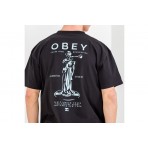 Obey Premium Sounds Ανδρικό Κοντομάνικο T-Shirt Μαύρο