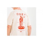 Obey Premium Sounds Ανδρικό Κοντομάνικο T-Shirt Λευκό
