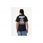 Obey Love And Unity Now Ανδρικό Κοντομάνικο T-Shirt Μαύρο
