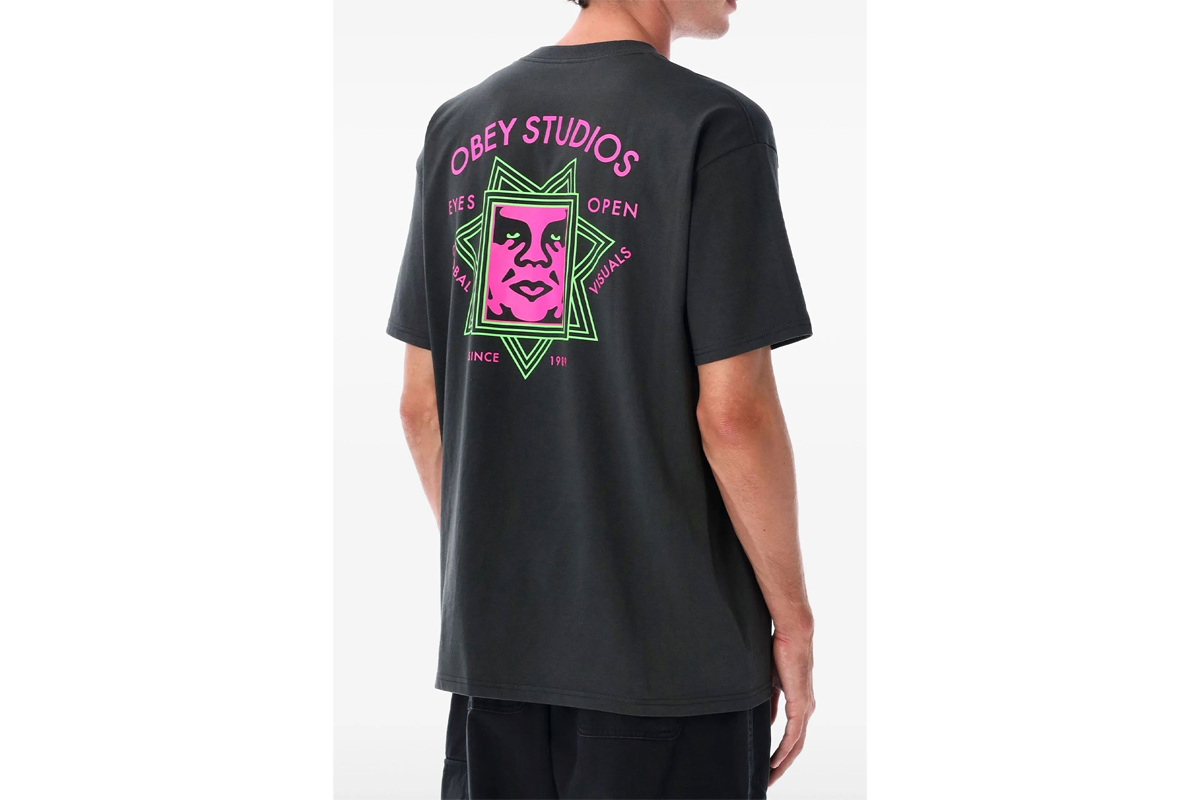 Obey Global Visuals Classic Ανδρικό Κοντομάνικο T-Shirt Μαύρο