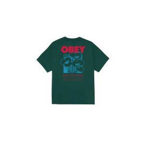 Obey Art Studio Flowers Classic T-Shirt Ανδρικό (165264234 RAINFOREST)
