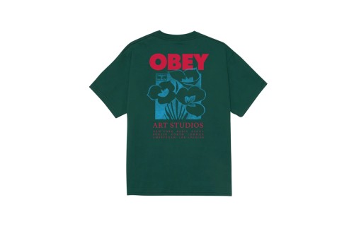 Obey Art Studio Flowers Classic T-Shirt Ανδρικό (165264234 RAINFOREST)
