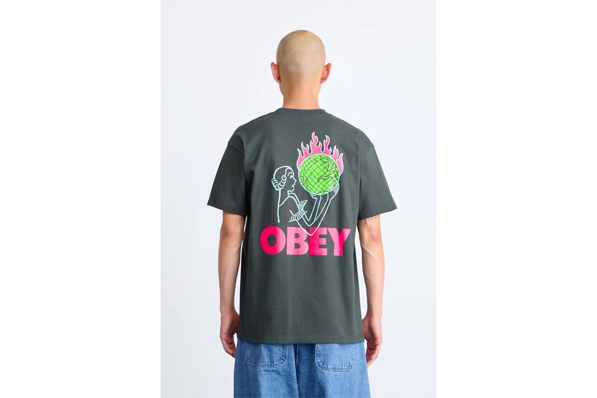 Obey World In Flames Classic Ανδρικό Κοντομάνικο T-Shirt