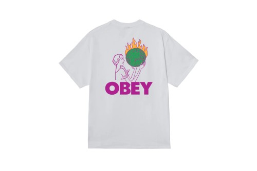 Obey World In Flames Classic T-Shirt Ανδρικό (165264236 WHITE)
