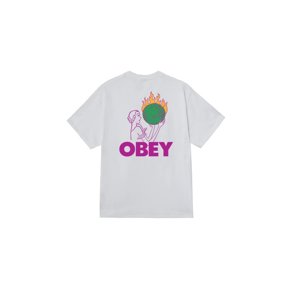 Obey World In Flames Classic T-Shirt Ανδρικό (165264236 WHITE)