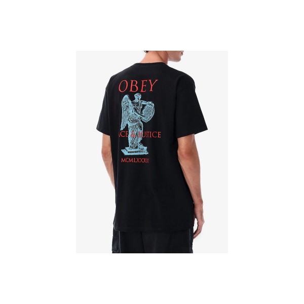 Obey Peace And Justice Statue Classic T-Shirt Ανδρικό (165264238 BLACK)
