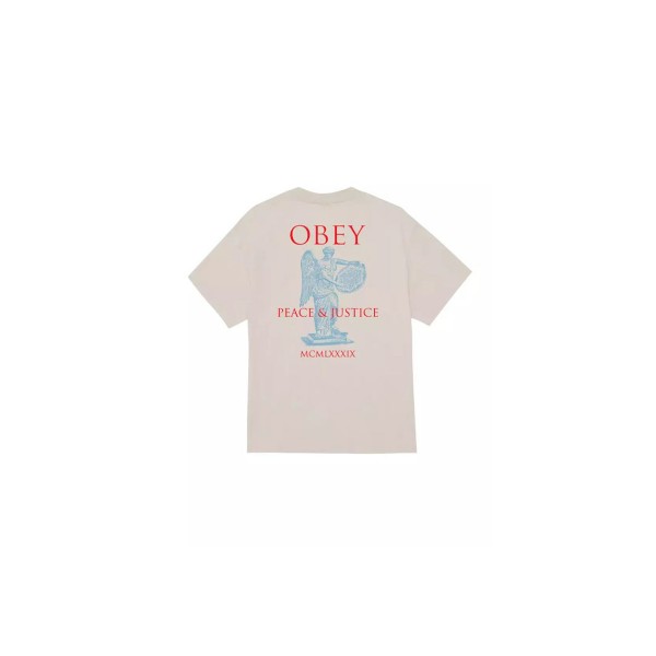 Obey Peace And Justice Statue Classic T-Shirt Ανδρικό (165264238 SILVER GREY)
