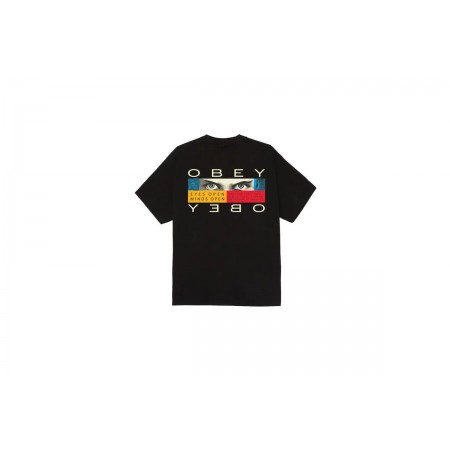Obey Eyes Open Classic Ανδρικό Κοντομάνικο T-Shirt Μαύρο
