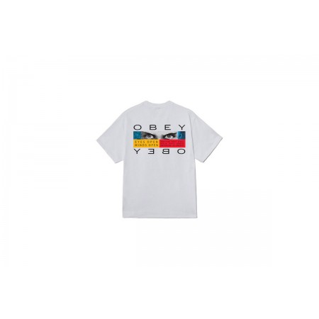 Obey Eyes Open Classic Ανδρικό Κοντομάνικο T-Shirt Λευκό
