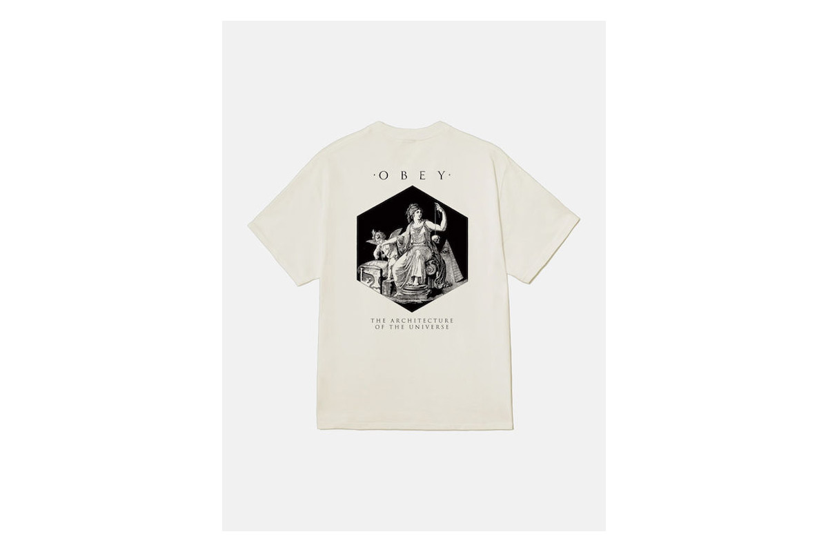 Obey Architecture Of The Uni Classic Ανδρικό Κοντομάνικο T-Shirt Εκρού