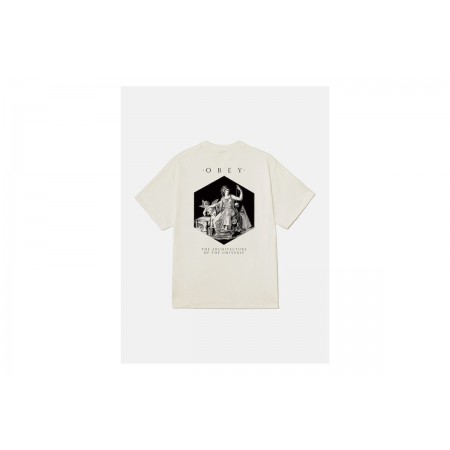 Obey Architecture Of The Uni Classic Ανδρικό Κοντομάνικο T-Shirt Εκρού