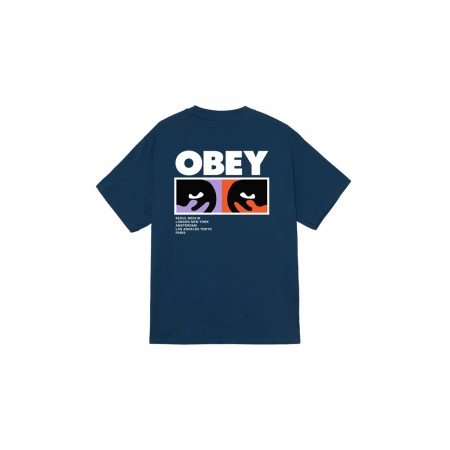 Obey Always Watching Classic Ανδρικό Κοντομάνικο T-Shirt Μπλε, Διάφορα Χρώματα
