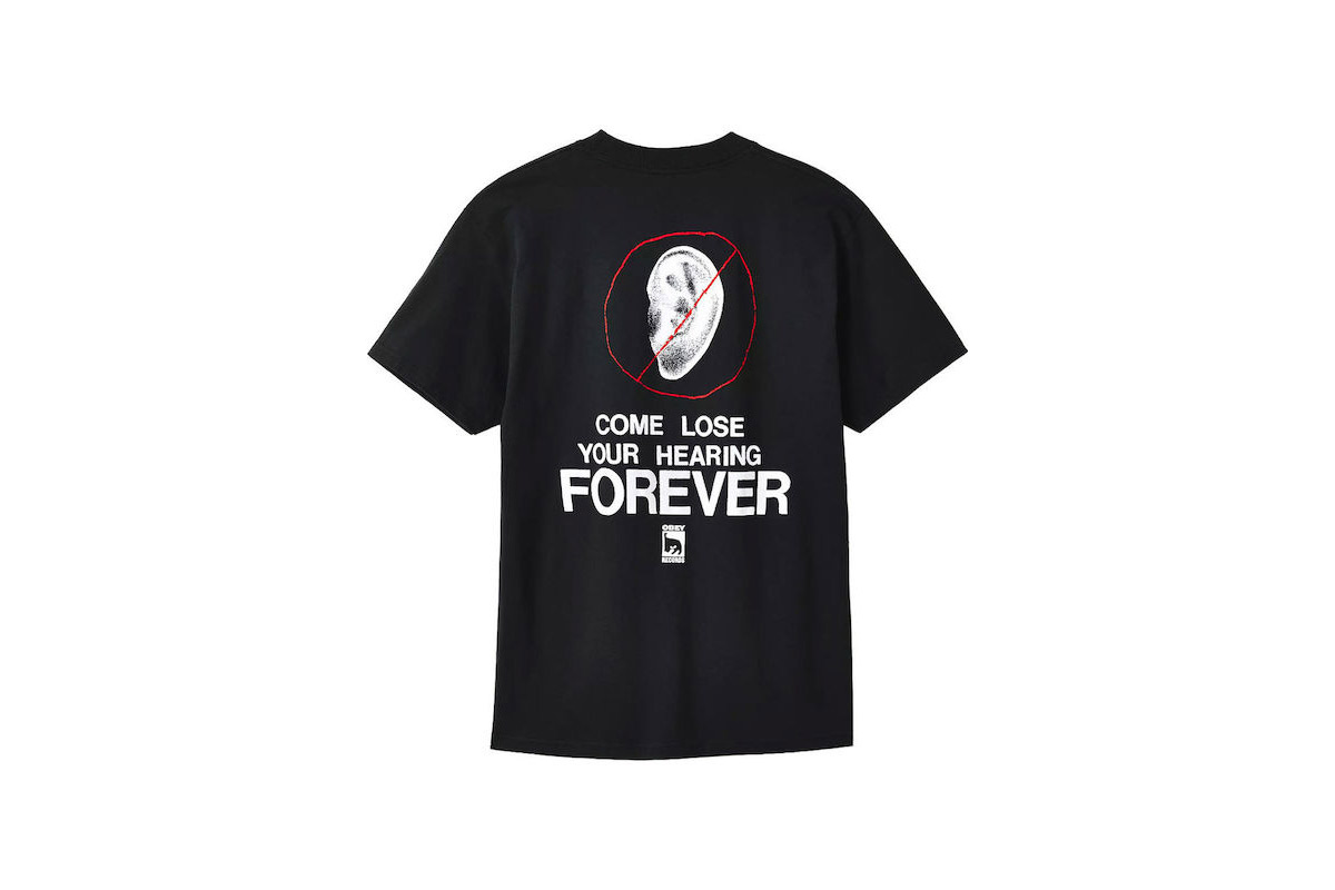 Obey Come Lose Your Hearing Classic Ανδρικό Κοντομάνικο T-Shirt Μαύρο