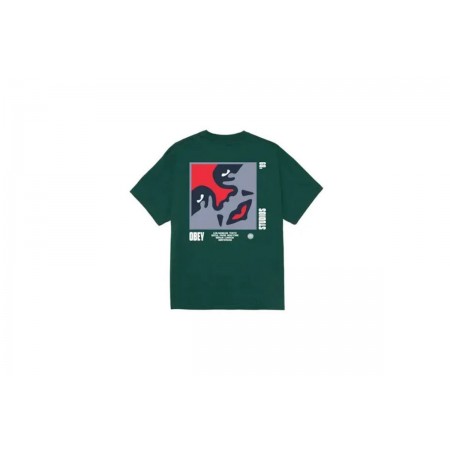 Obey Icon 89 Classic Ανδρικό Κοντομάνικο T-Shirt Κυπαρισσί