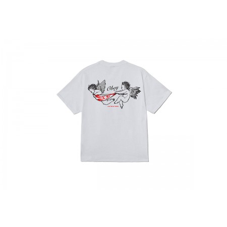 Obey No Love Lost Classic Ανδρικό Κοντομάνικο T-Shirt Λευκό